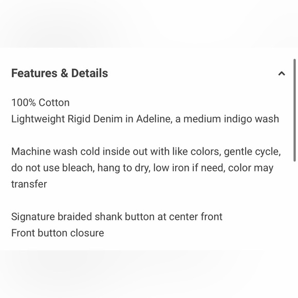 Rag & Bone Drew Denim Jacket
Lightweight Rigid Denim in Adeline - Picture 5 of 8